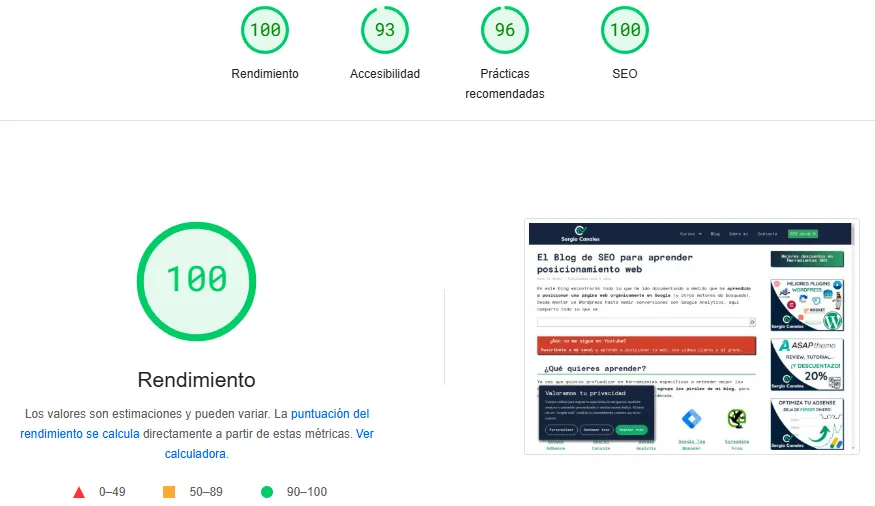 velocidad de carga