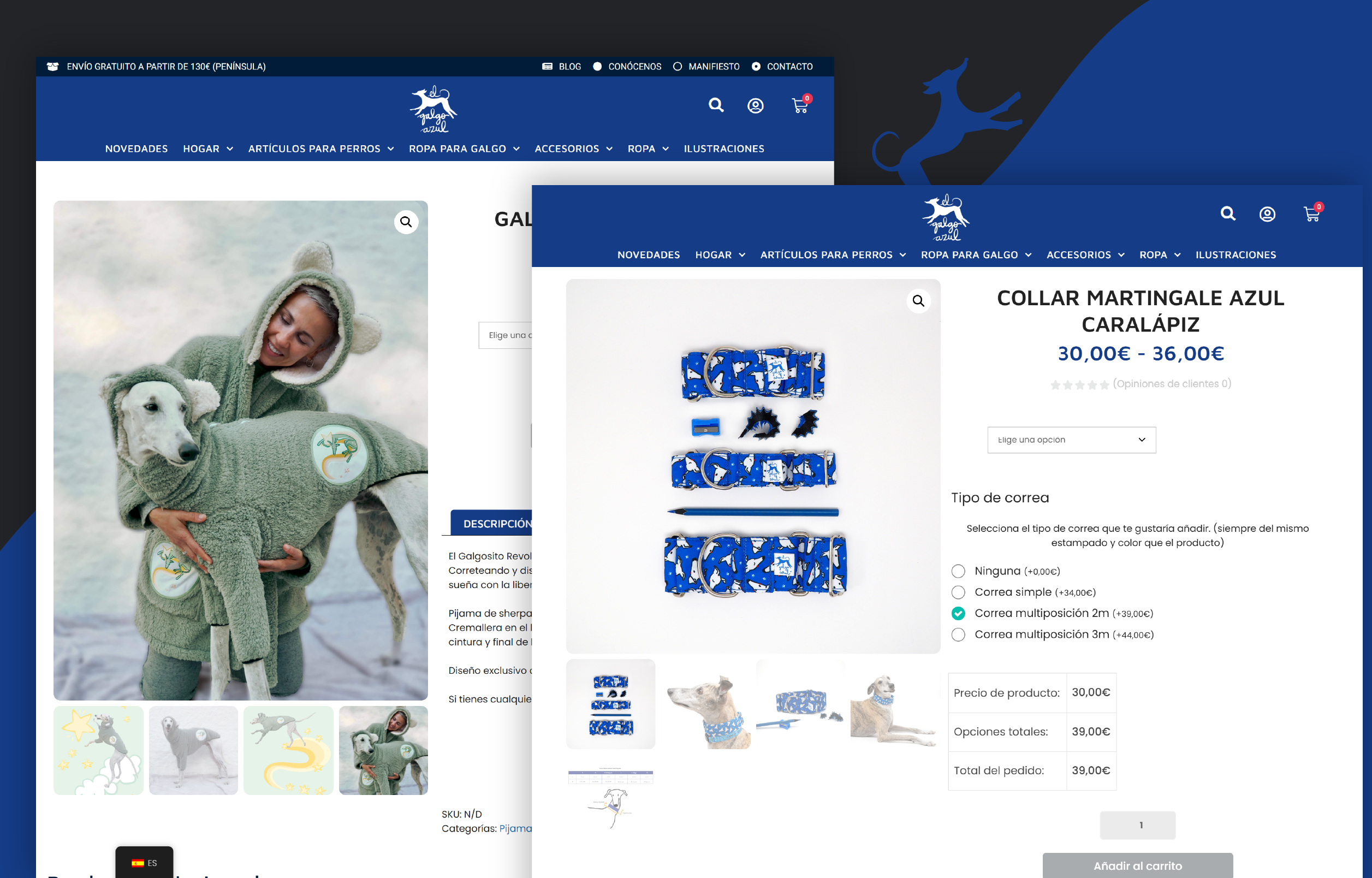 El Galgo Azul | Accesorios para Galgos